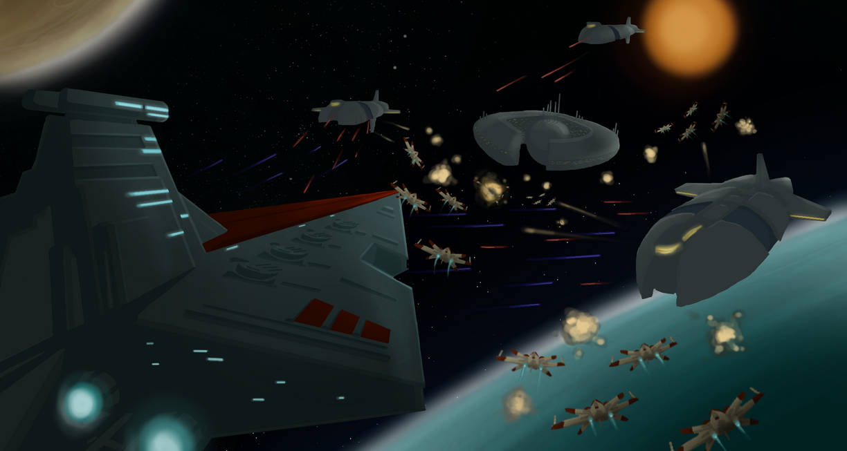 Star Wars Space Battle Scene by Vernadante on DeviantArt