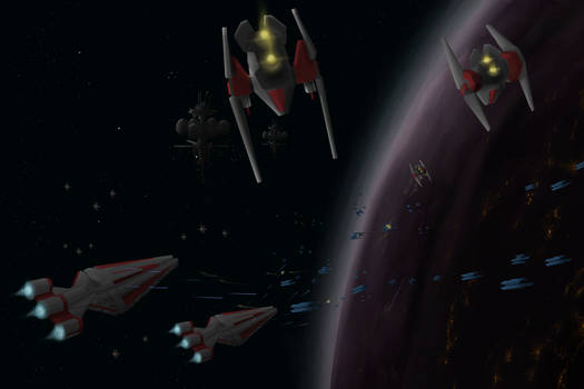 Star Wars Space Battle Scene by Vernadante on DeviantArt