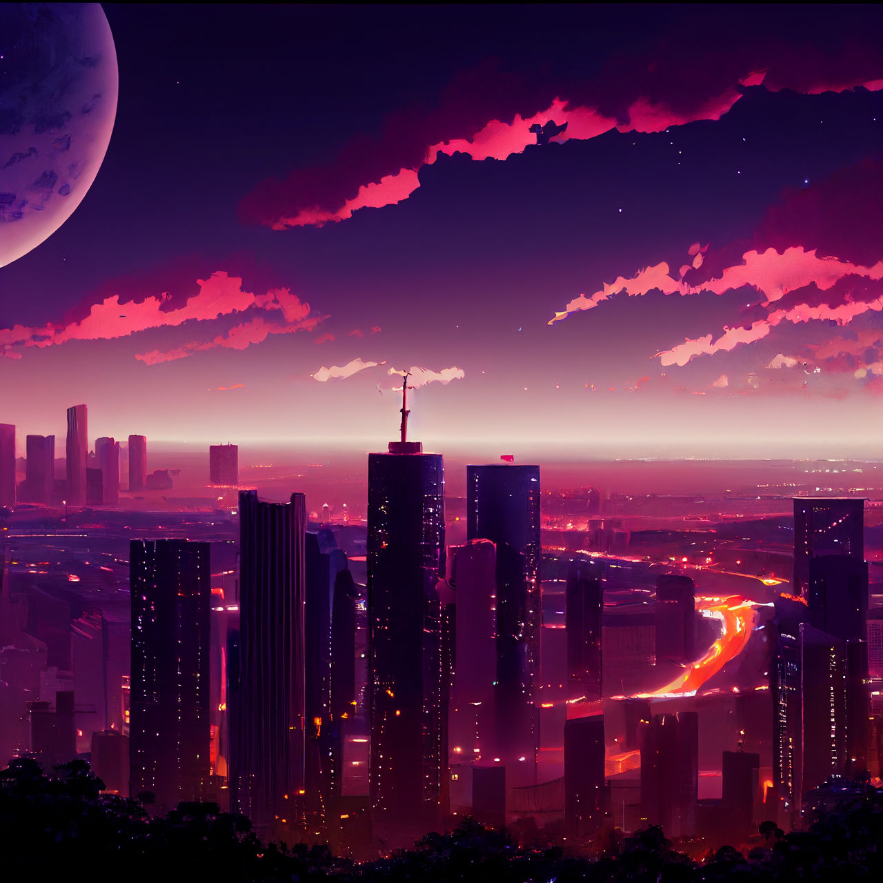 Night Cityscape by sugoidigi on DeviantArt