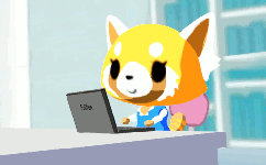 Ritsuko Computer Typing Sticker Retsuko typing by felifan on DeviantArt