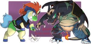 Commission: Keldeo/Charizard TF