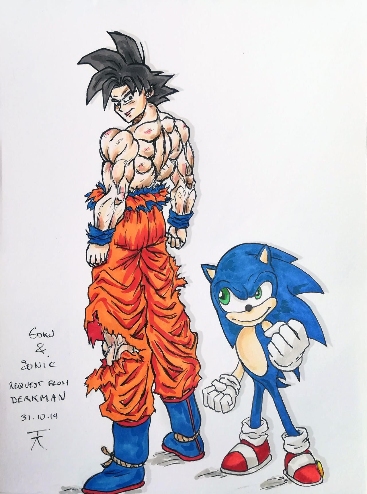 Goku and Sonic by fffredfff on DeviantArt