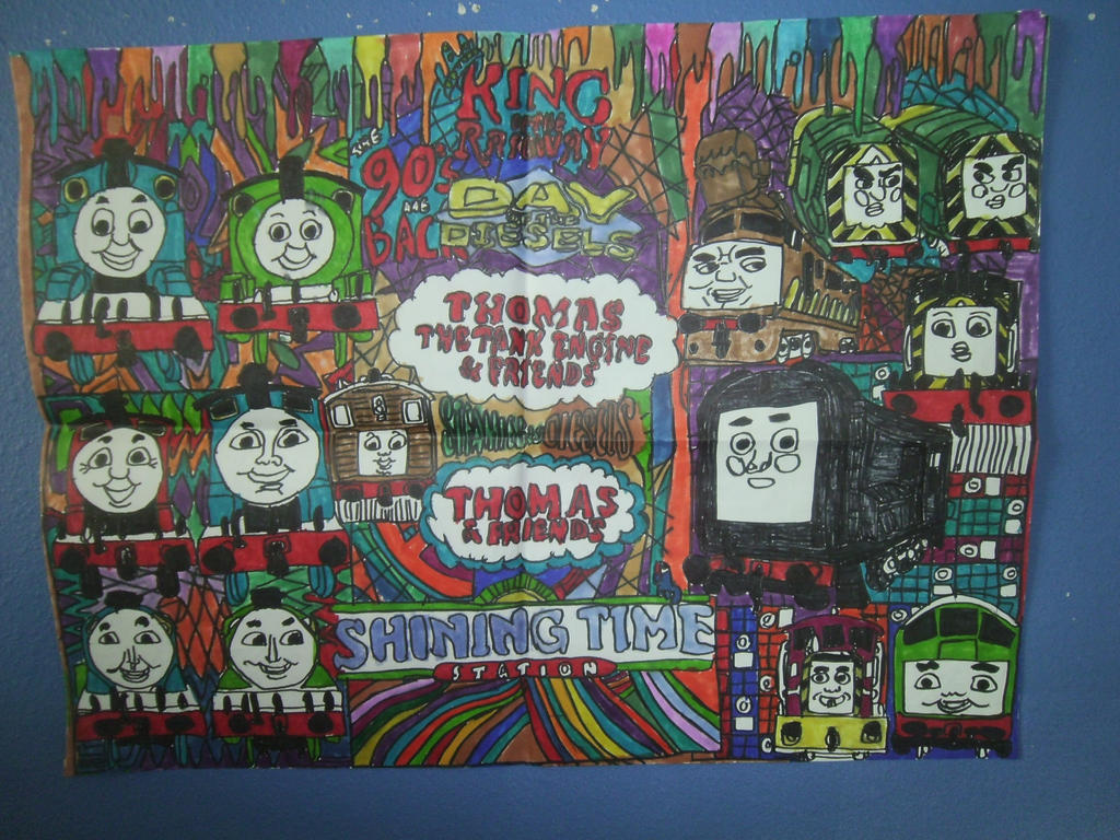 Thomas Friends SteamiesVsDiesels Colorful Drawing