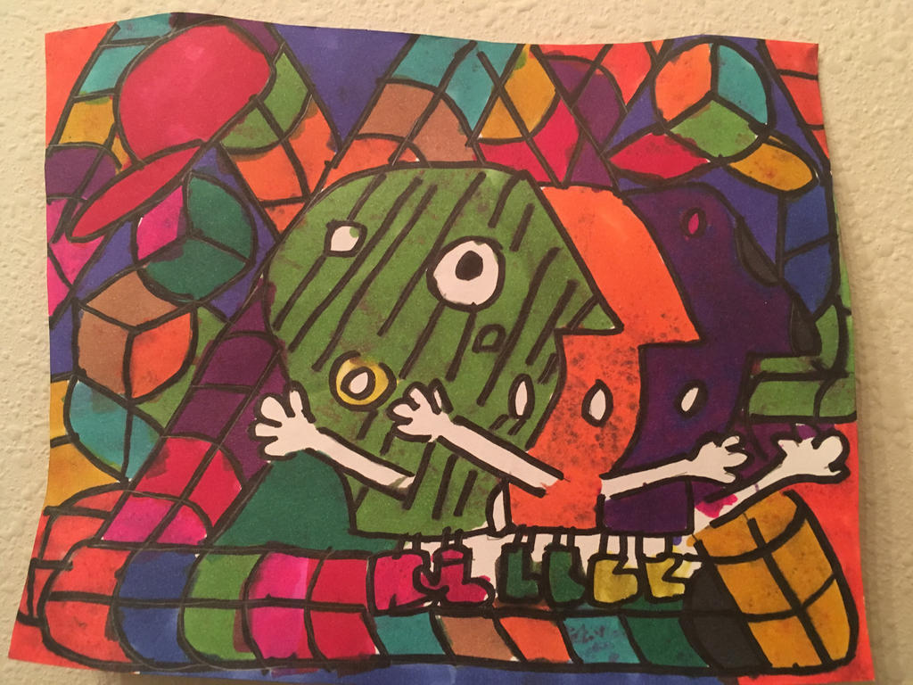 PBS Kids Logo 1993 Art Colorful Design Drawing 