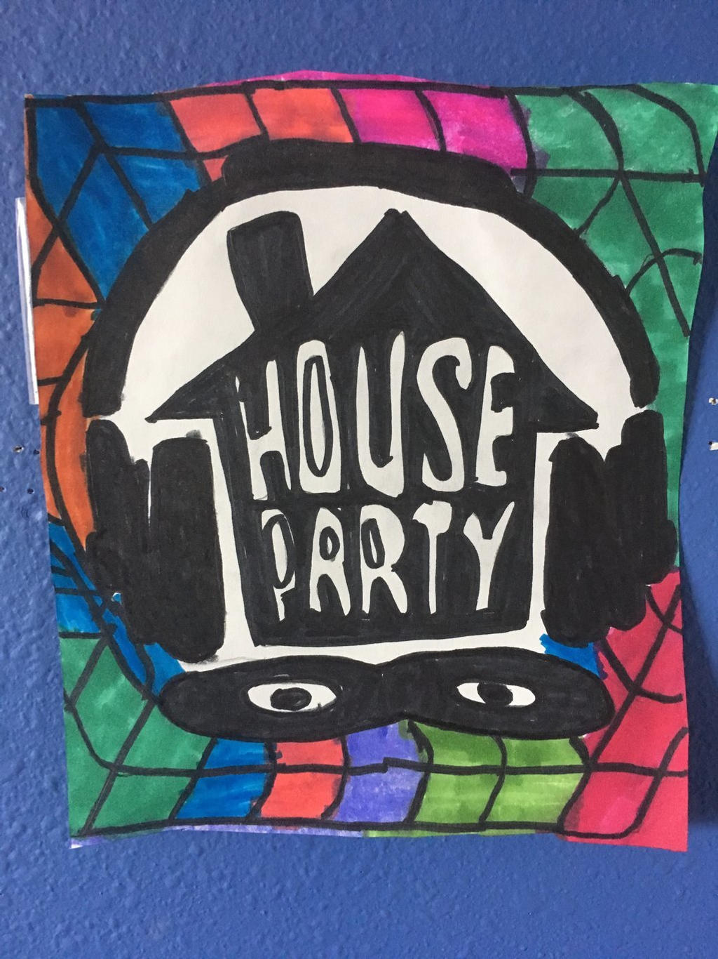 House Party Art Colorful Design Drawing 