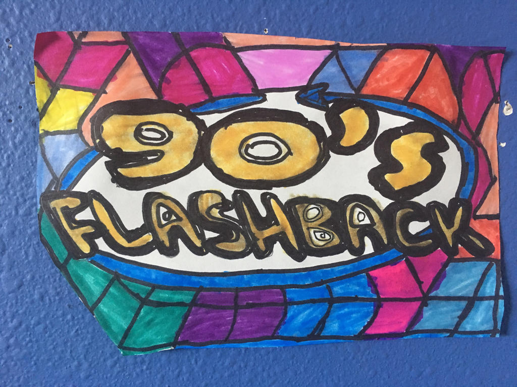 90s FlashBack Logo Art Colorful Design Drawing by NWeezyBlueStars23 on ...