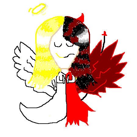 Half angel, half devil cartoon by kittykatz321 on DeviantArt