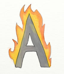 A is on fire