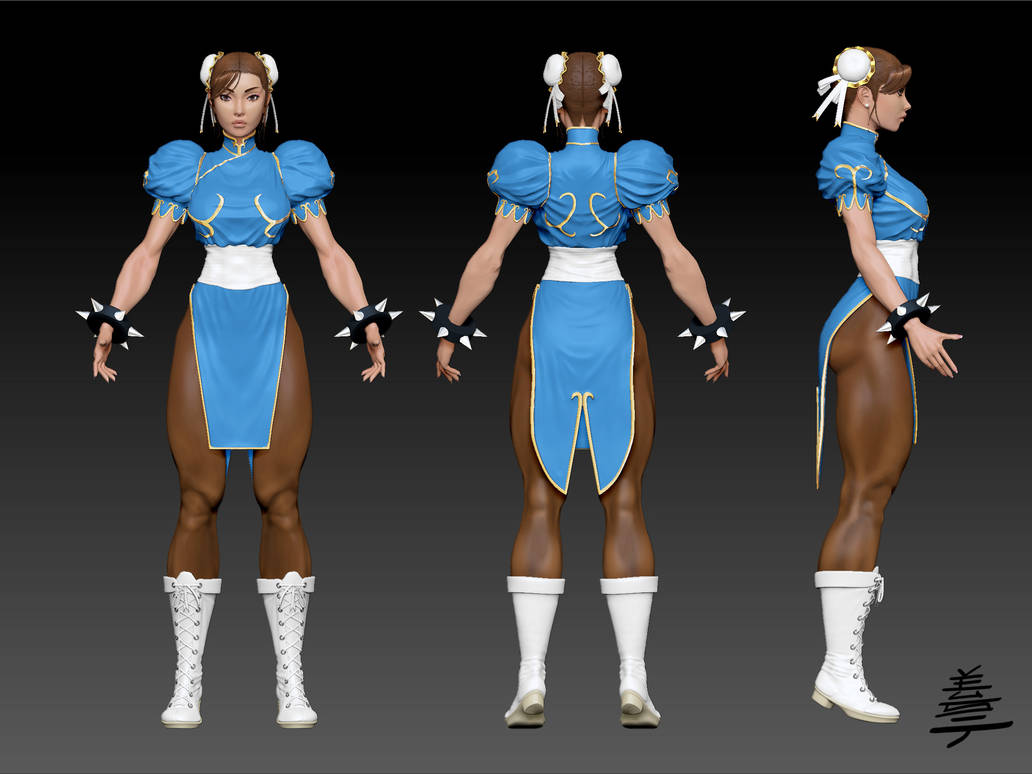 Chin Li Modelo Chun li 3D Figure by Veus-T on DeviantArt
