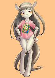 Octavia in a weird shirt.