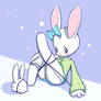 Rabbit girl in Snowdin