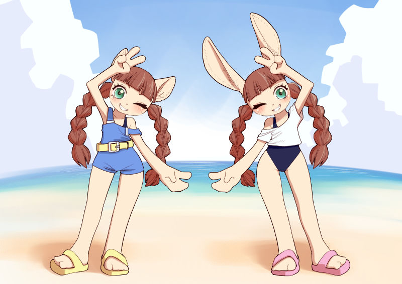 Unousaya Rabbit Mimi and Nyami pop n music by unousaya on DeviantArt