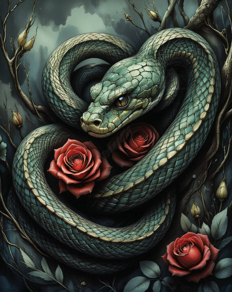 Snakes And Roses-6884 by EyeronAIrt on DeviantArt