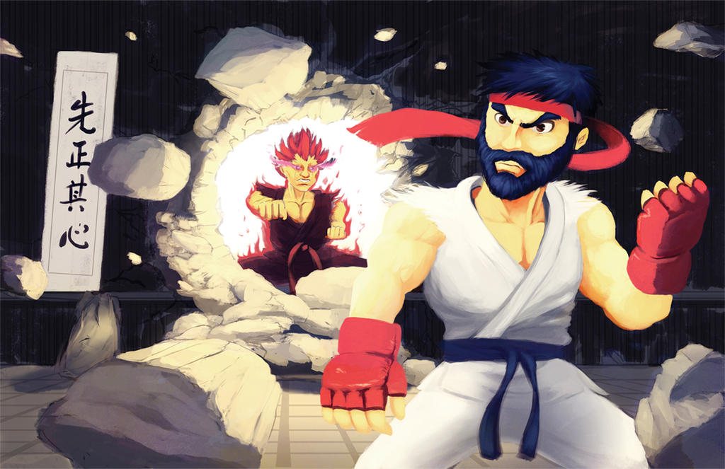 Akuma Ryu Rivalry Ryu vs. Akuma by Fearkieffer on DeviantArt