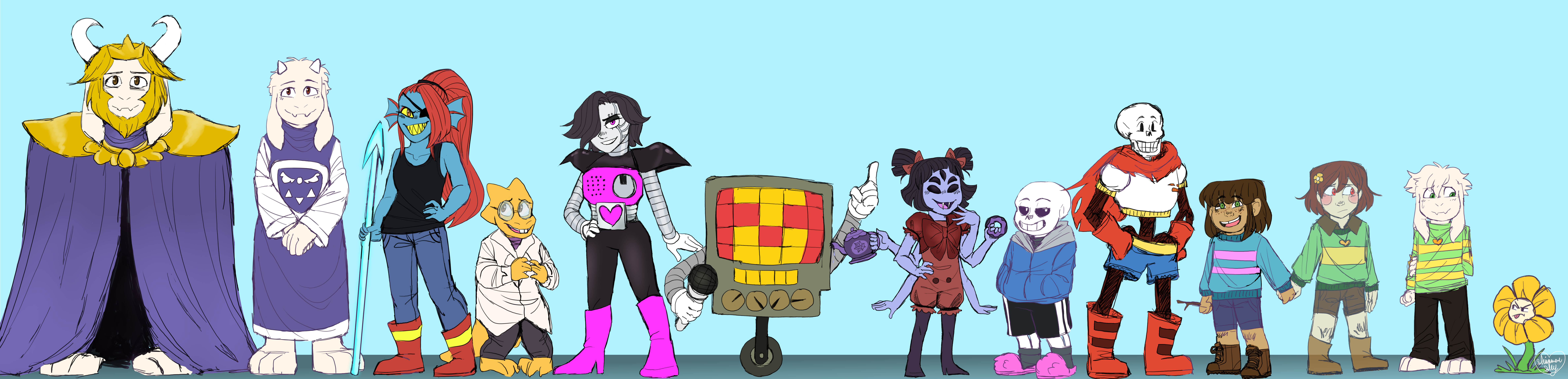 Undertale Characters Height Reference by Shimmer-Shy on DeviantArt