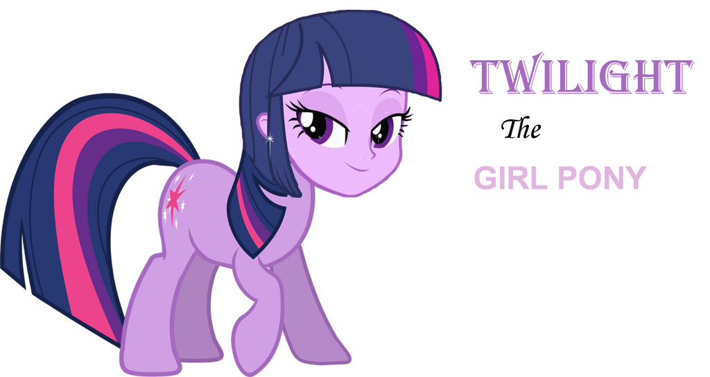 Twilight the Girl Pony by V4NN1