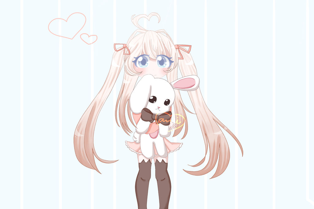 peach bunny by amiichuq on DeviantArt