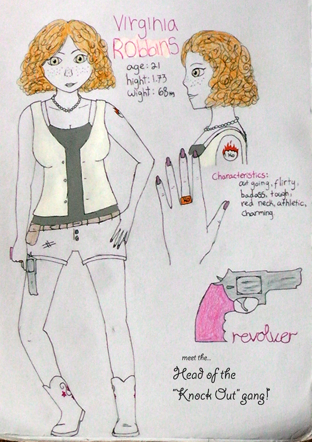 Virginia Robbins  reference sheet  Glow contest