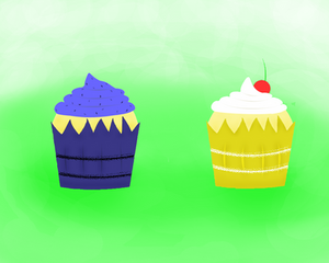 Dress-Colored Cupcakes