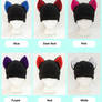 Cat Hat in Black Bright Neon Rave Colors