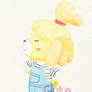 Isabelle Watercolor Animal Crossing New Leaf