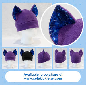 Blue Spiral Galaxy Cat Hat