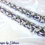 Silver and Purple Chainmaille Necklace