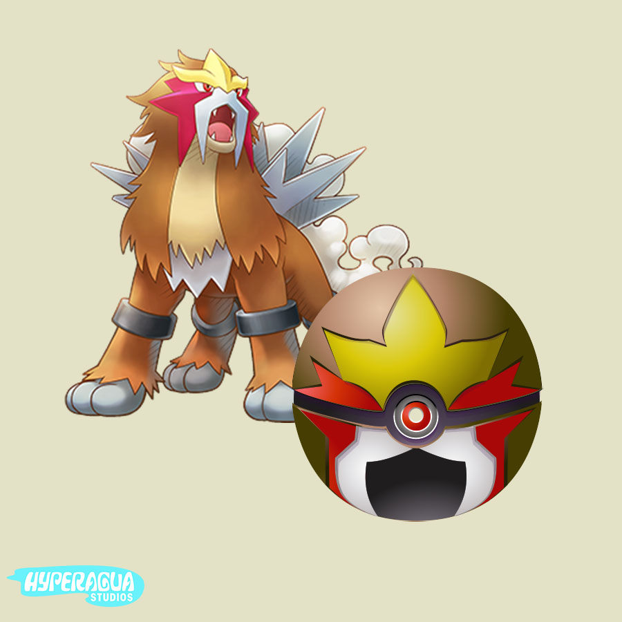 Entei Ball Entei Pokeball by Hyperagua on DeviantArt