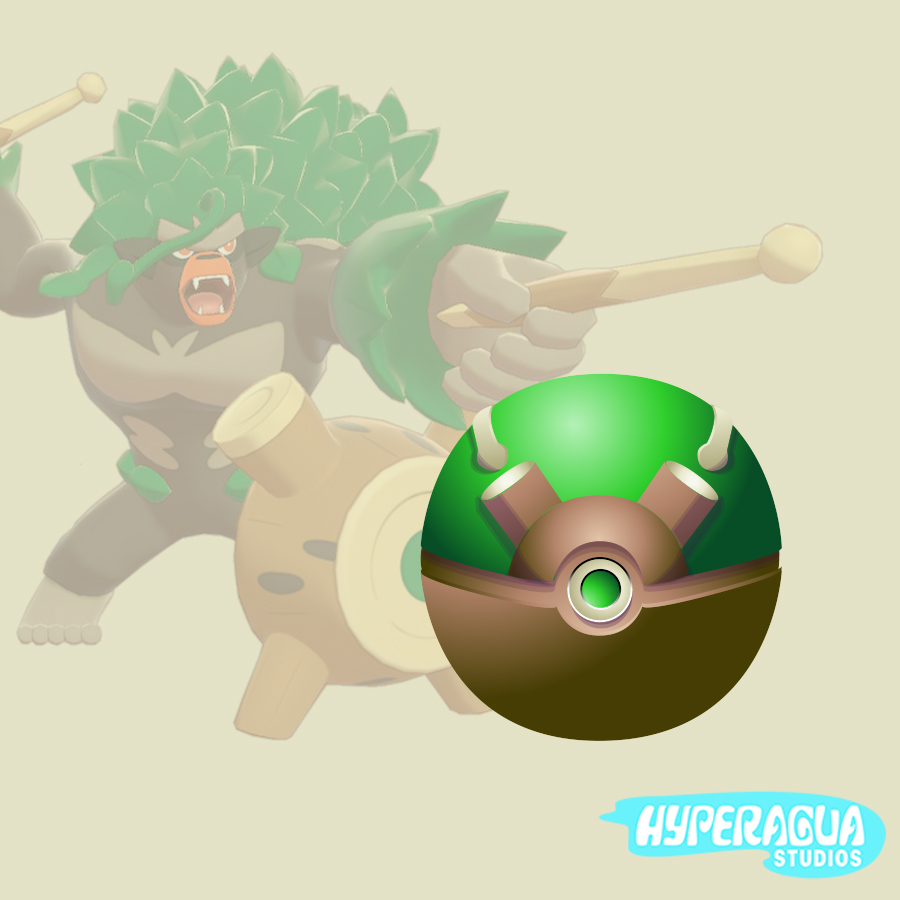 Pokemon Rillaboom Deviantart Rillaboom Pokeball by Hyperagua on DeviantArt