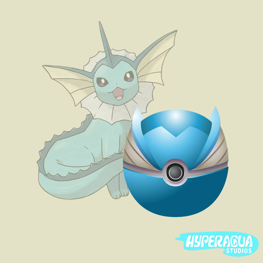 Vaporeon Custom Pokeball by Hyperagua on DeviantArt