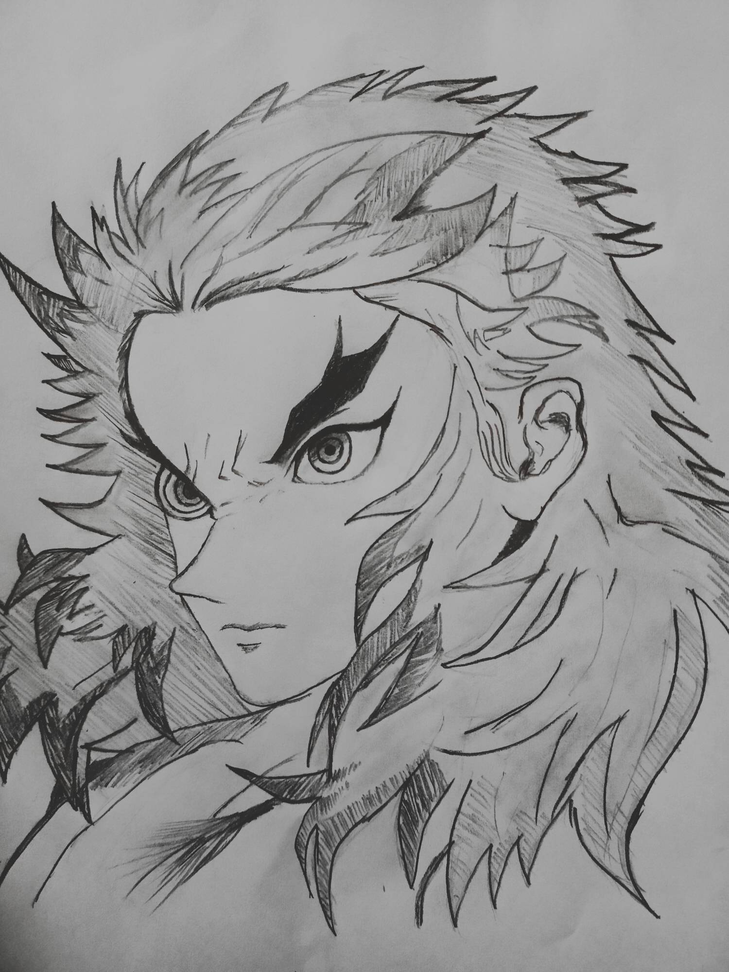 Sketch Rengoku Kimetsu No Yaiba, Demon Slayer.