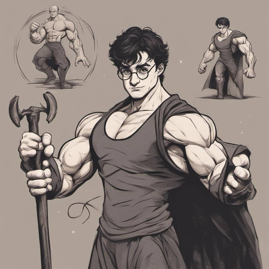 Dumbledore Bodybuilder Muscular Harry Potter by skroman28 on DeviantArt