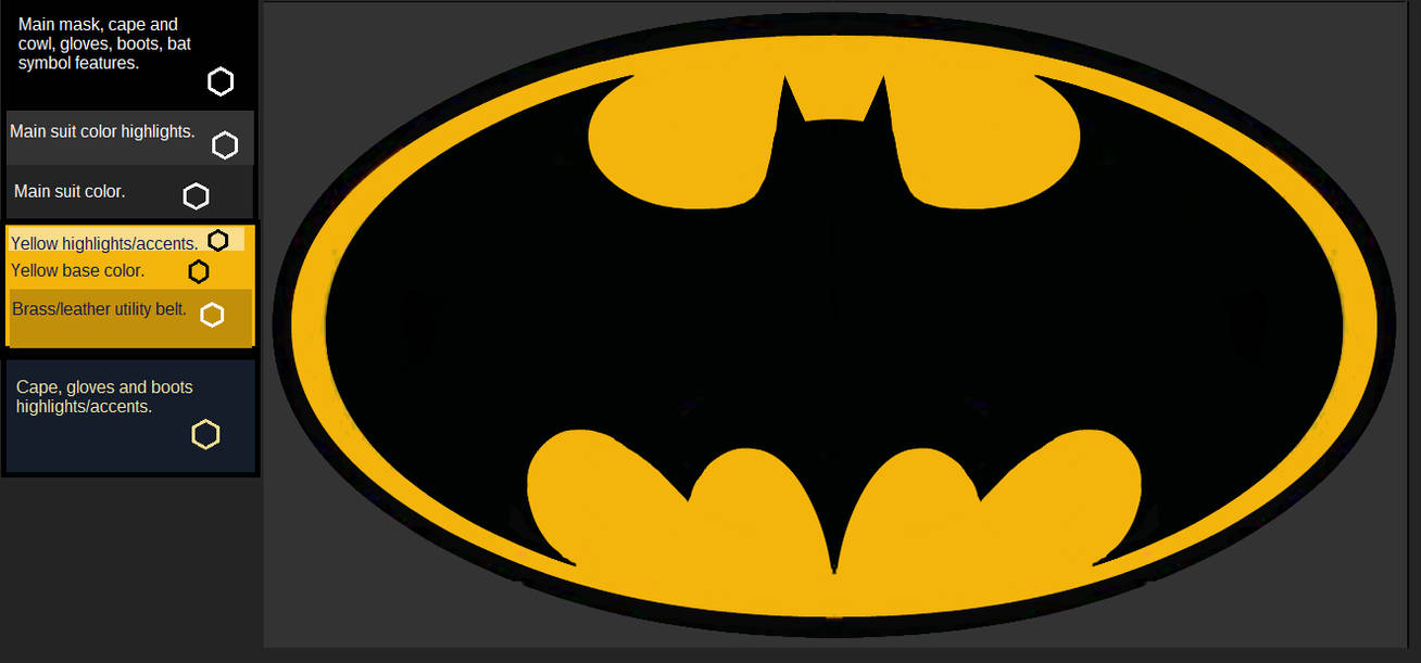 Batman color scheme by Danieltiger13 on DeviantArt