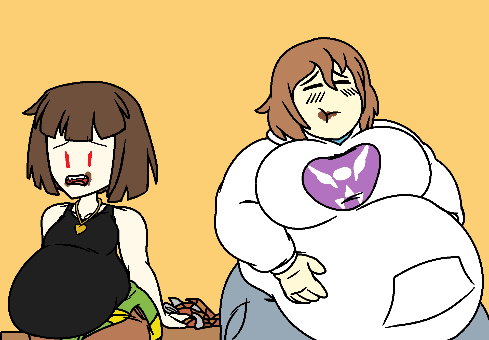 Undertale Frisk Fat Deviantart 9 Images - Bluekisses By Spazzymousegirl On ...