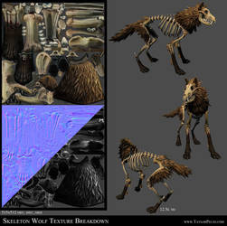 Skeleton Wolf Texture Breakdown by 100chihuahuas