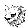 pixel white lion