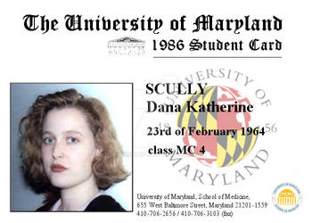 dana scully card university