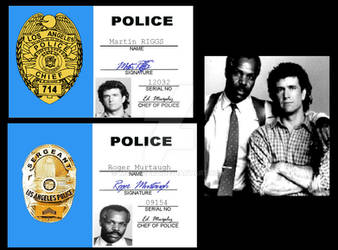 LETHAL WEAPON card riggs and murtaugh