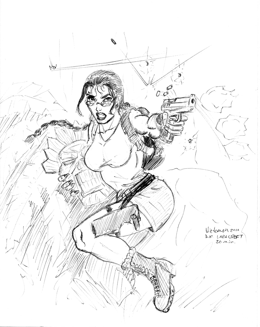 DSC Lara Croft Sketch 02