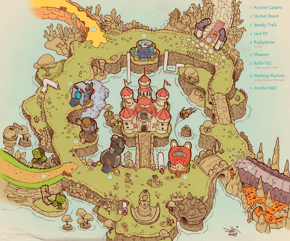 Mario + Rabbids Map of Peach's Castle by KoalitionComics on DeviantArt