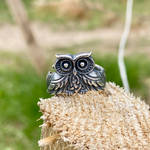 Silver owl ring by BDSart