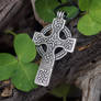 Celtic cross pendant, Sterling silver