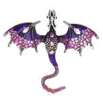 Purple dragon brooch by BDSart