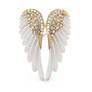 Angel wings brooch, White