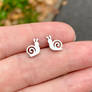 Snail stud earrings, Stainless steel