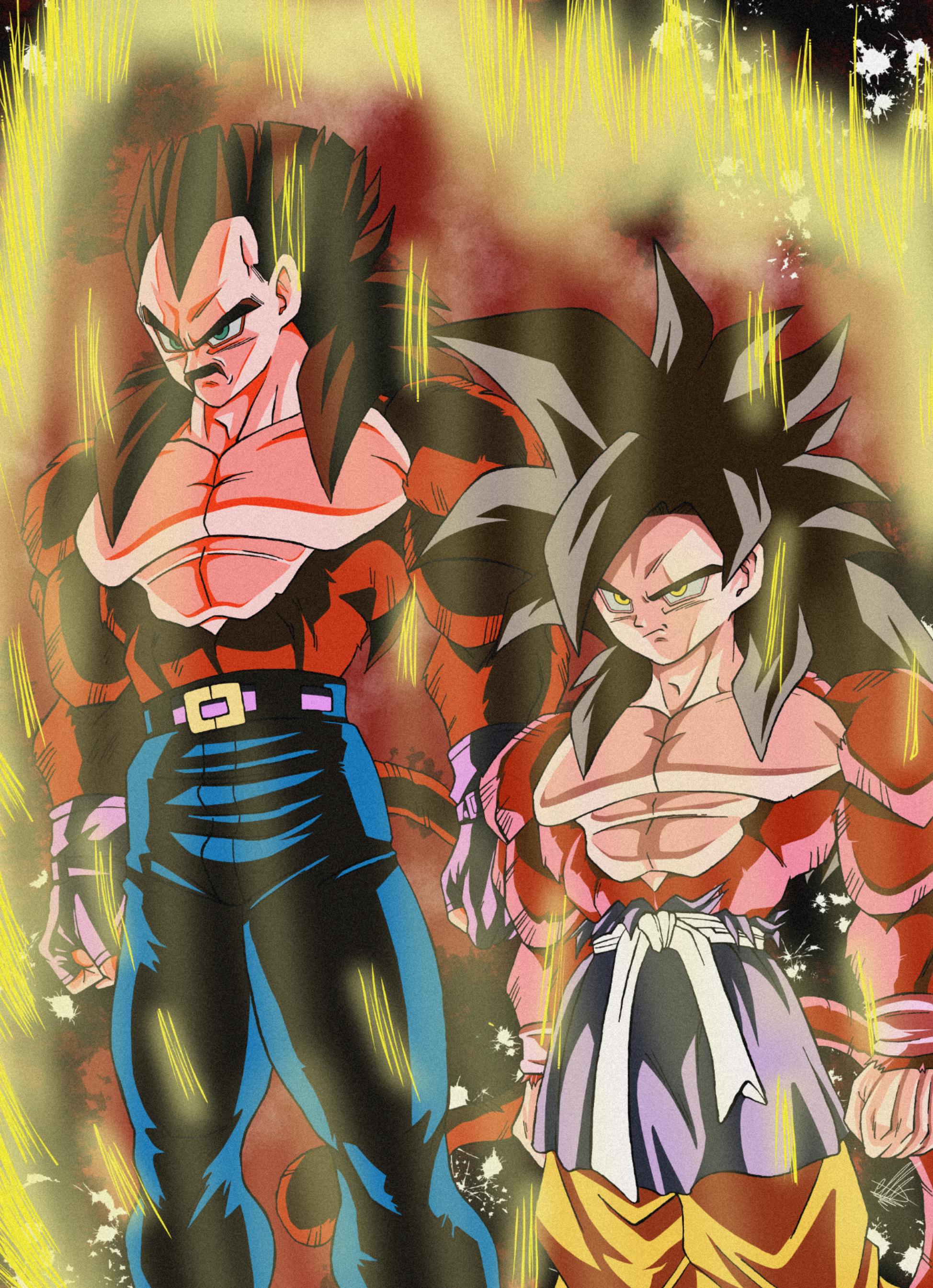 Goku y Vegeta ssj4 (Realidad Alterna) V2 by Unkoshin on DeviantArt