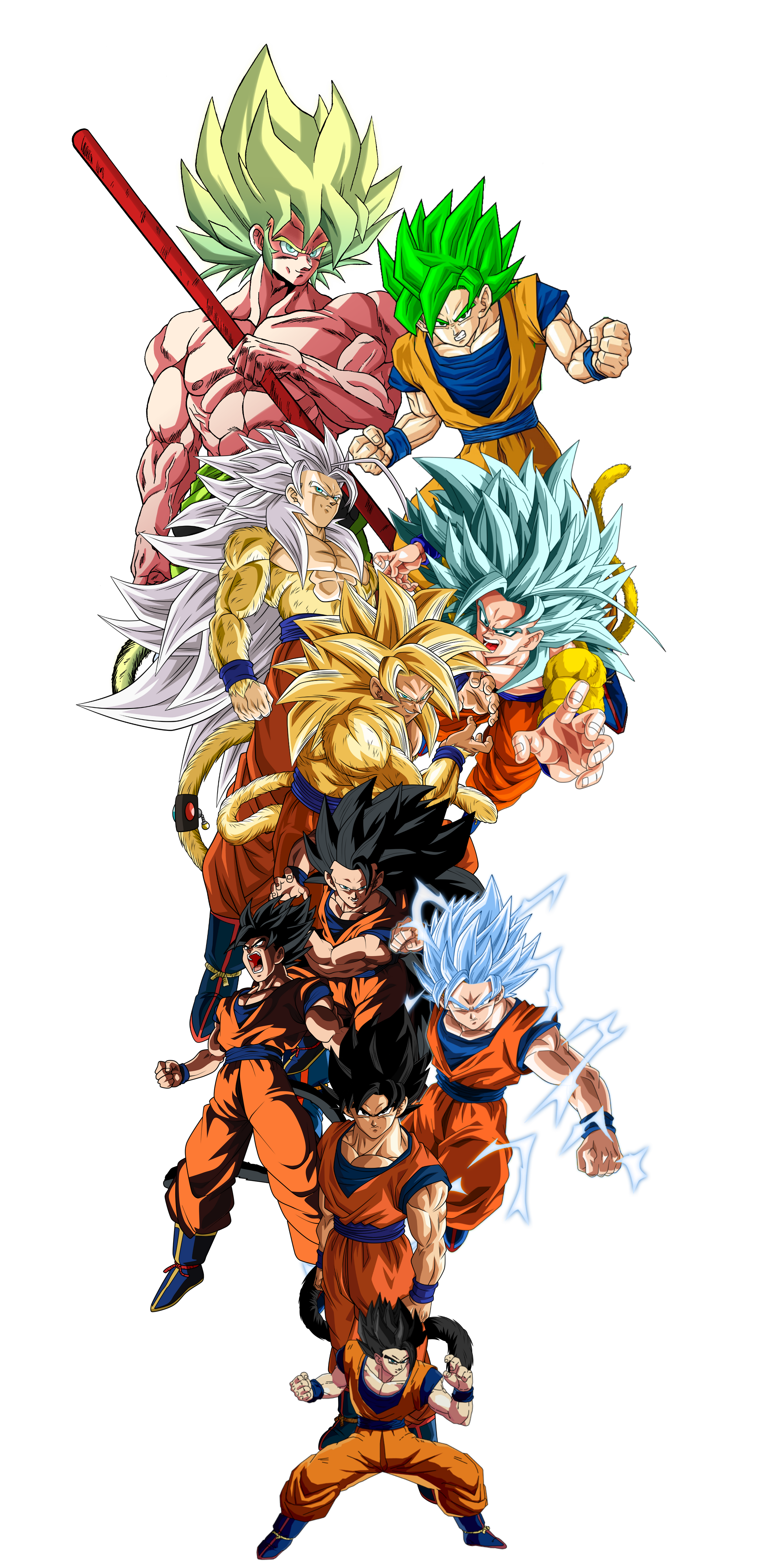 Todos los Mystic Goku by Unkoshin on DeviantArt