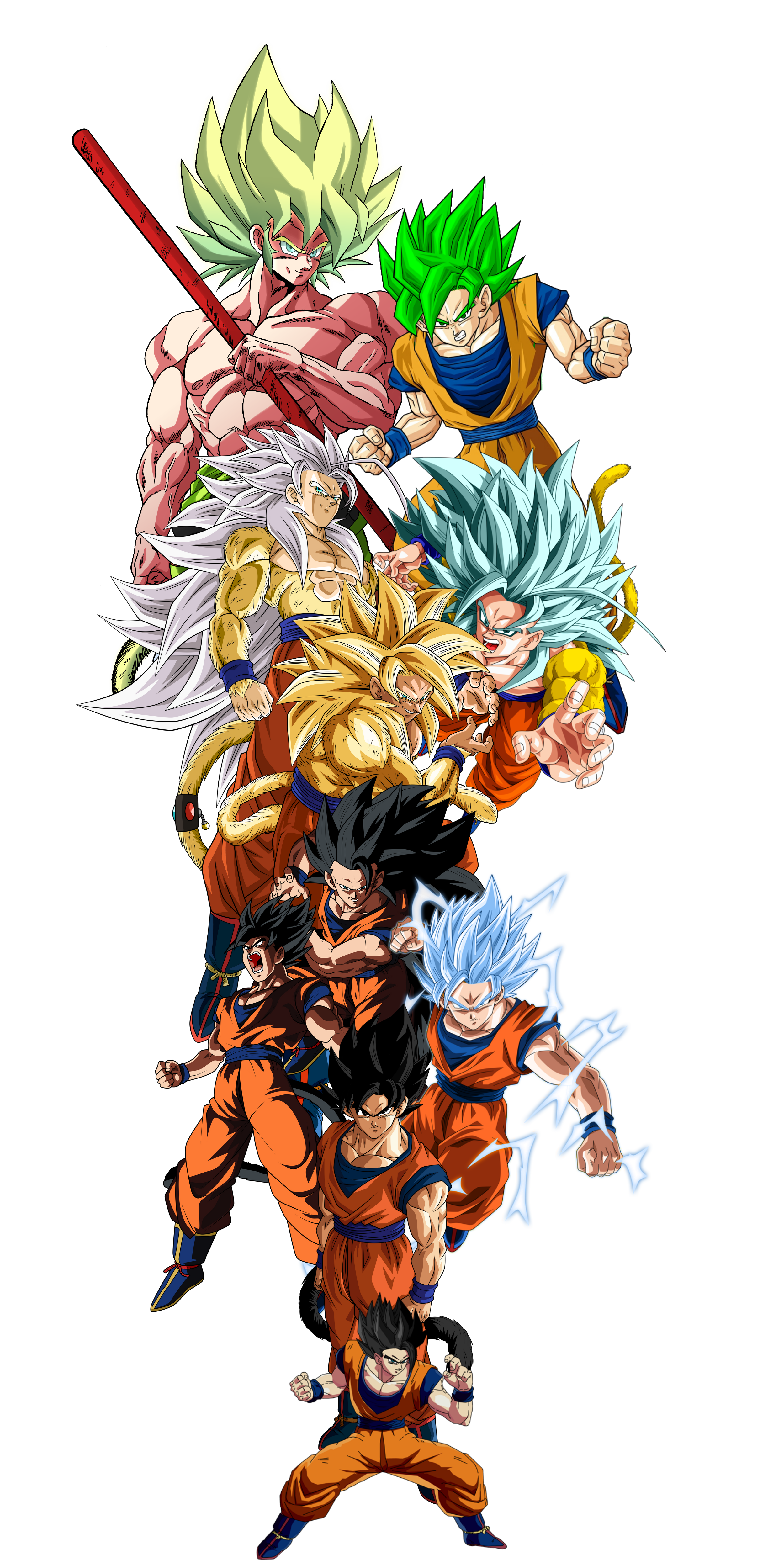 Todos los Mystic Goku by Unkoshin on DeviantArt Todos los Mystic Goku by Unkoshin on DeviantArt