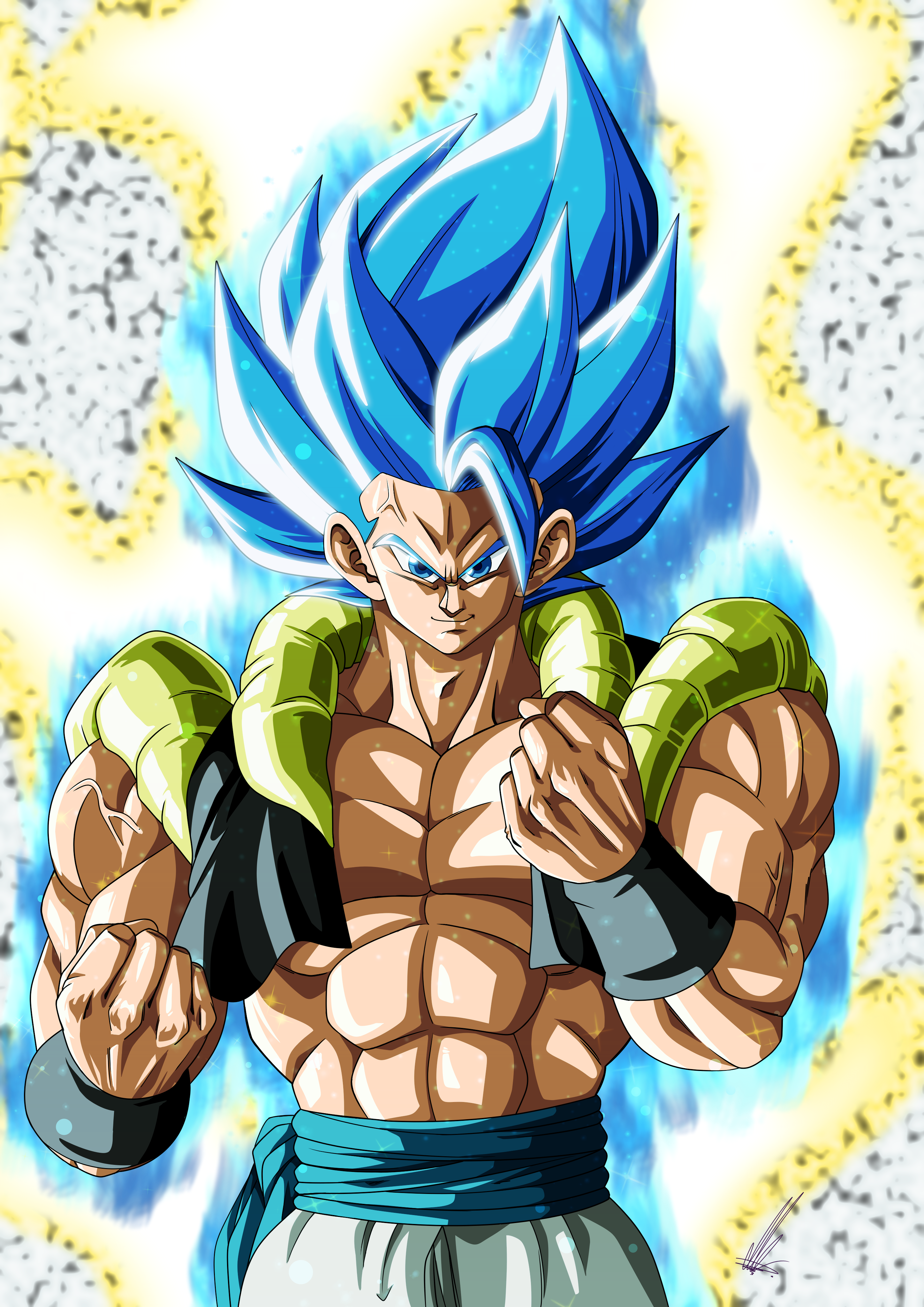 Super Saiyan Blue Ultra Evolution Gogeta by sketchyeddie123 on