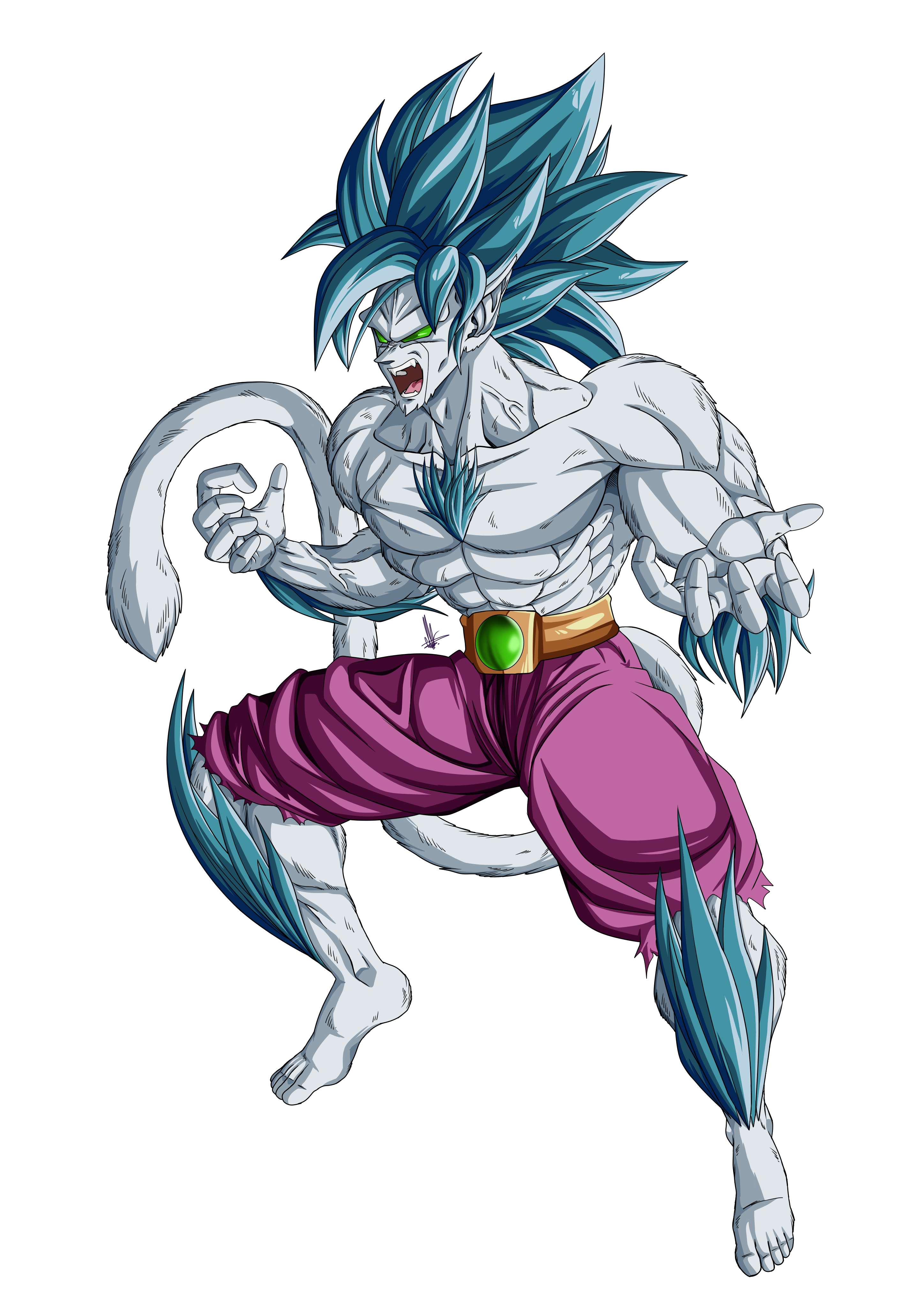 SSJ5 Xeno Goku Render by MohaSetif on DeviantArt